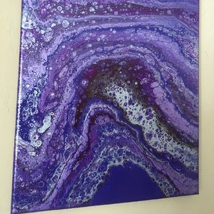 Fluid art acrylic pour art on 12x16